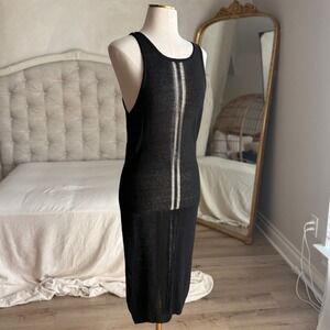 KAIN Label Linen Blend Semi-Sheer Knit‎ Hi-Low Cover-Up/Dress size L